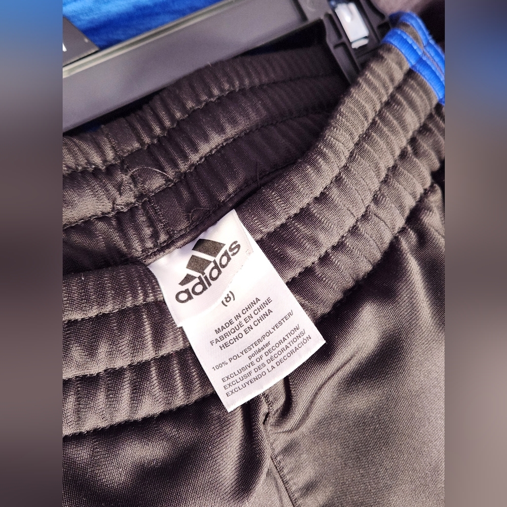 Kids Black and Blue Track Pants - Picture 6 of 6